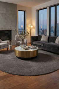 Tepih Zen (Tamno Siva – Okrugli) | Zen