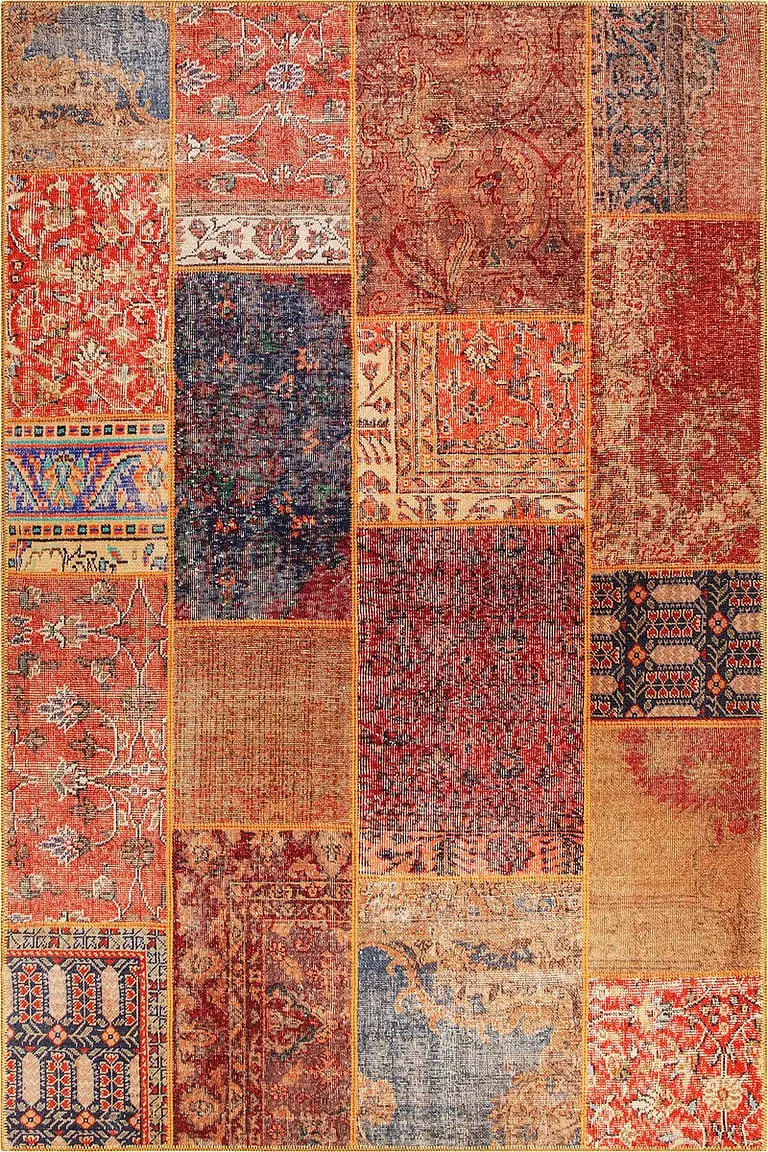 Visoki kvalitet ručno tkan tepih M16 sa vintage dizajnom u toplim bojama, idealan za moderni i klasični enterijer, izrađen od prirodnih materijala, savršen za elegantan dom ili poslovni prostor.