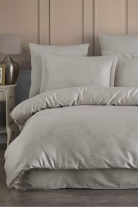 Nothingham Tencel Jacquard Pamuk Saten Posteljina Set (TC300) - Bež | Jacquard Posteljina